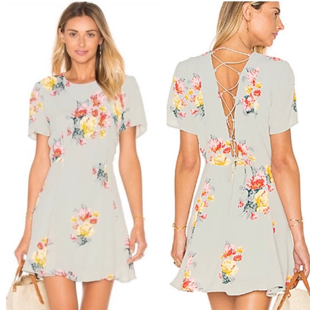 Privacy Please Henson Mint Floral dress